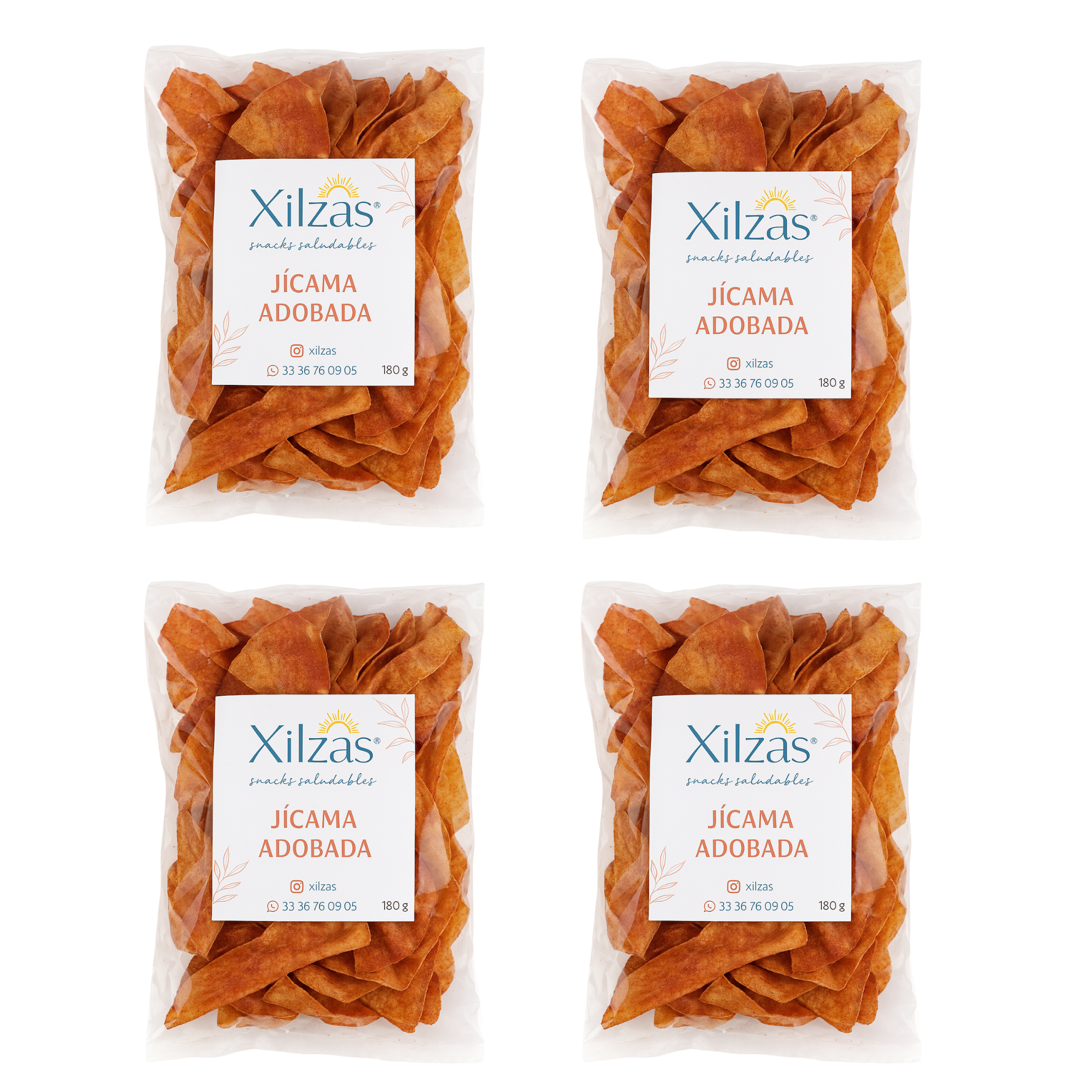 4 maxbox 180gr jícama limón, adobada o jalapeño