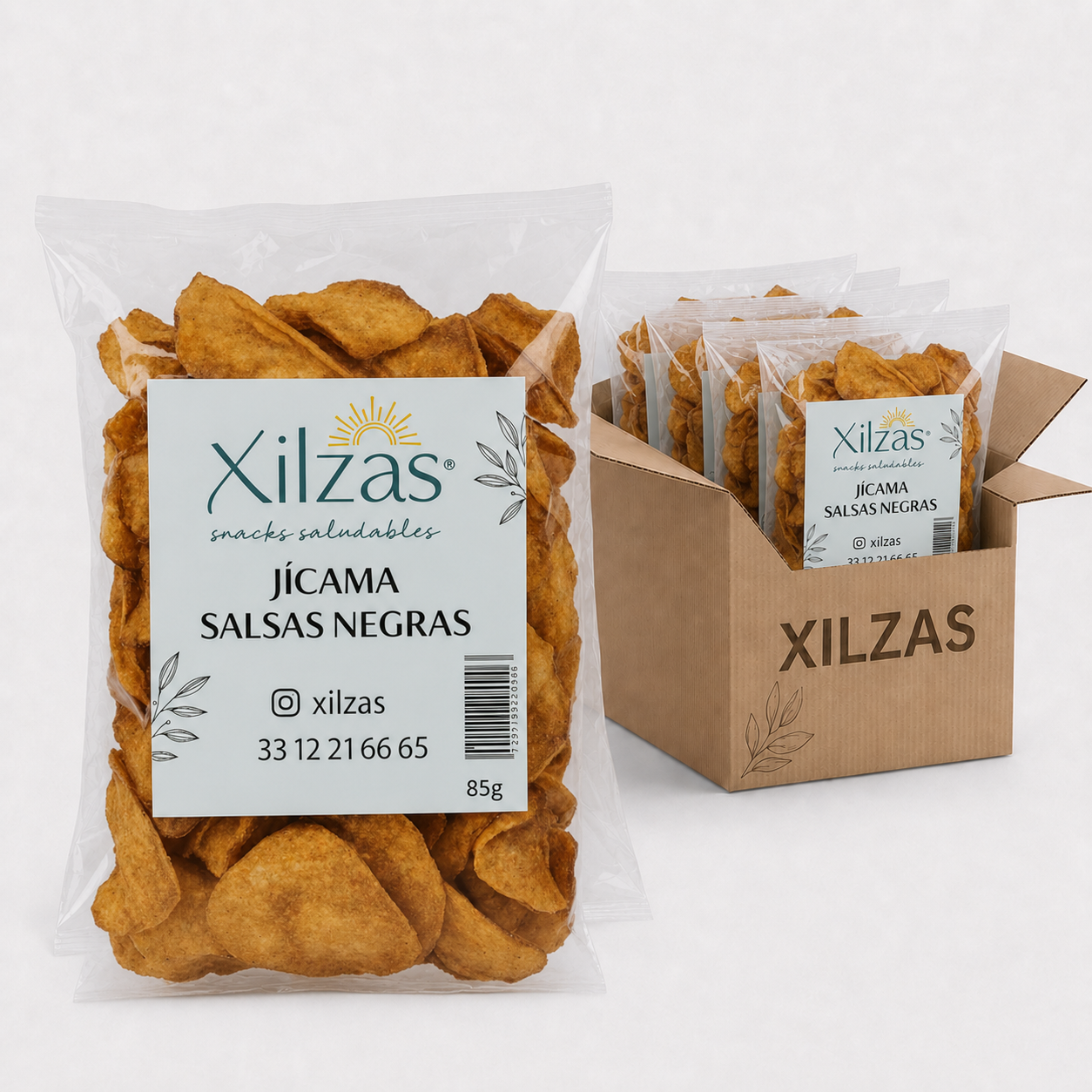 12 maxbox 85gr Jícama Salsas Negras