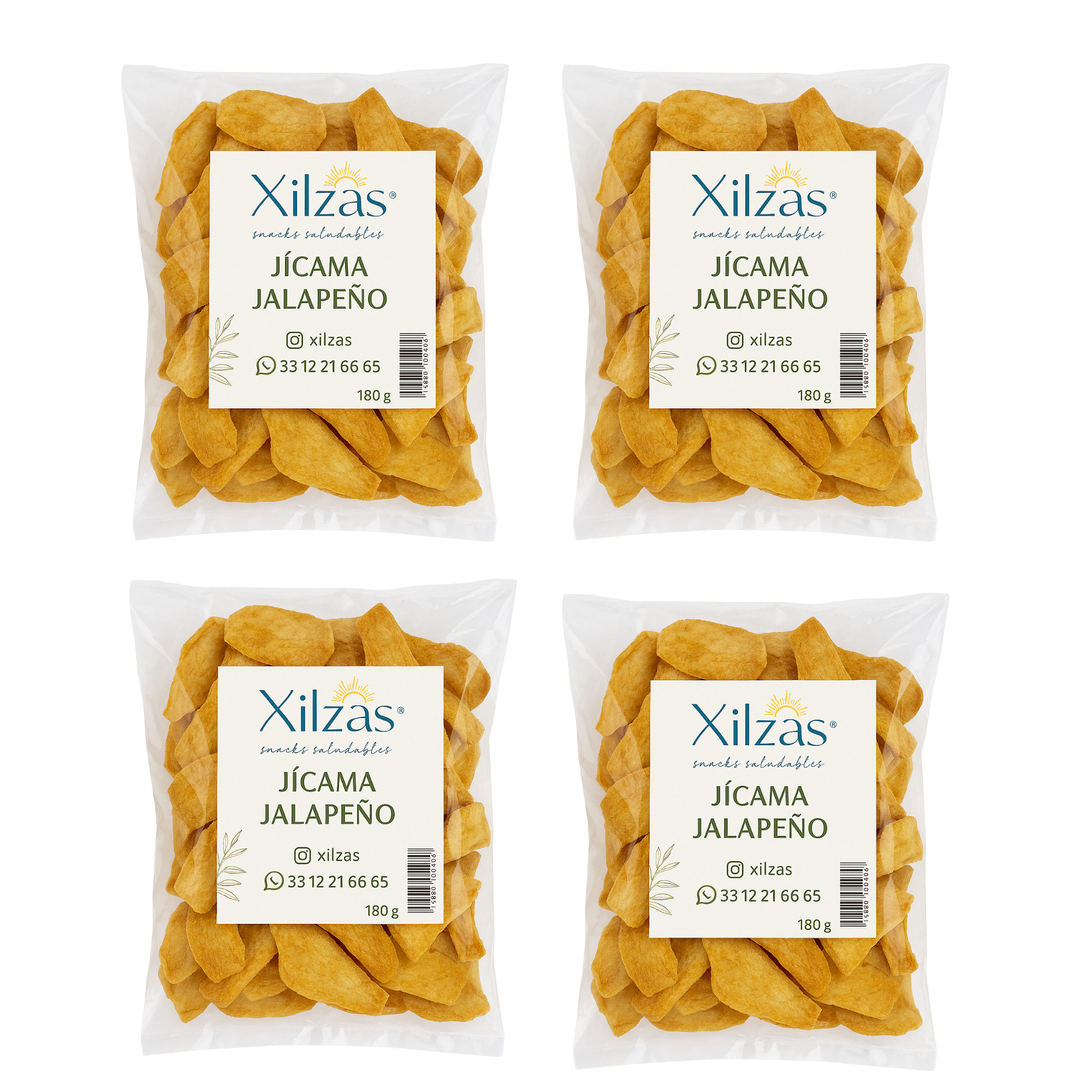 4 maxbox 180gr jícama limón, adobada o jalapeño